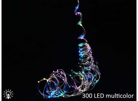 Lampki choinkowe Micro LED 300 multikolor 3,1 m