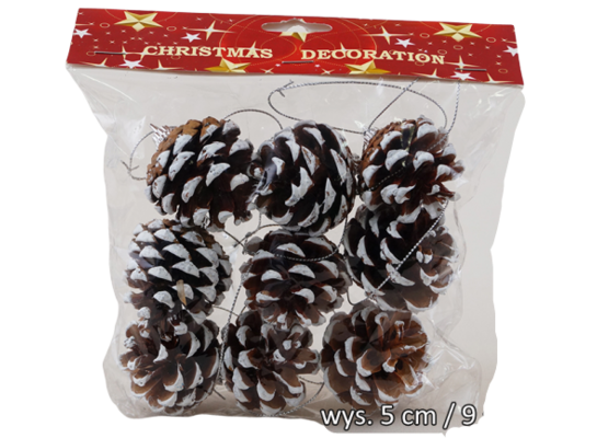 Szyszki 5 cm 9 sztuk