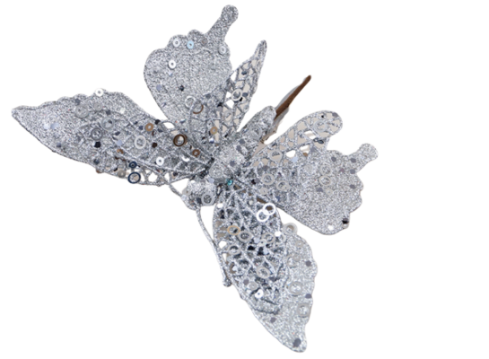 Motyl brokatowy 15 cm mix