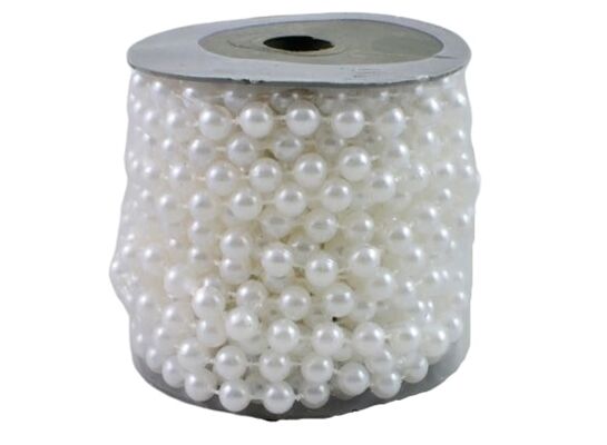 Girlanda koralikowa 8 m biały