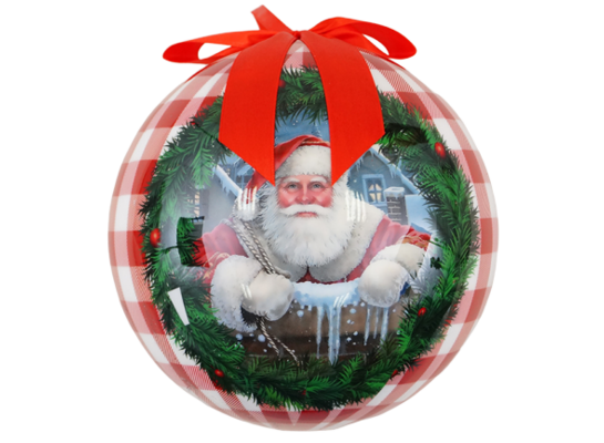 Bombka Mikołaj styropian 7,5 cm 