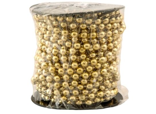 Girlanda koralikowa złota 6 mm x 10 m 