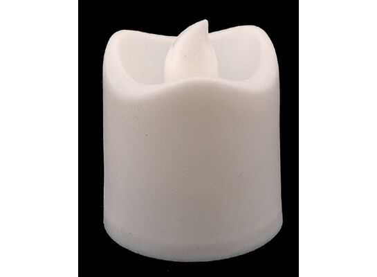 Świeca LED ciepły biały 4,5 x 3,8 cm biała
