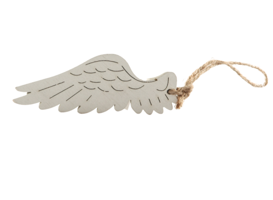 Zawieszka skrzydło drewno 
10 x 4 cm