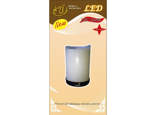 Świeca LED 12,5 x 7,5 cm żółty Ilumini