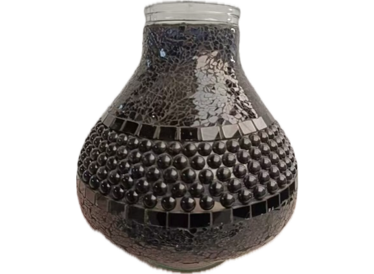 Znicz witraż karafa koral SZKA2K 36 cm czarny Ilumini