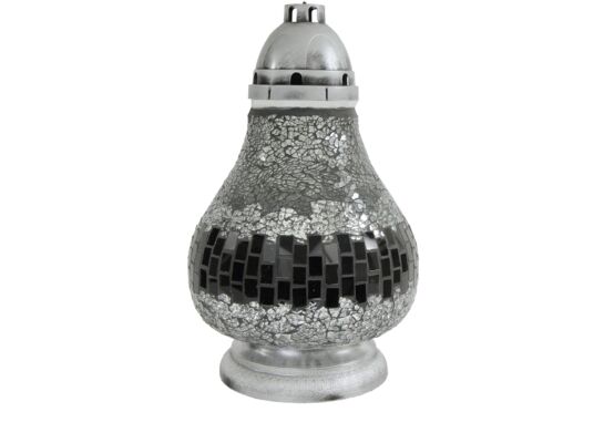 Znicz witraż Karafa Standard 36 cm srebrny Ilumini