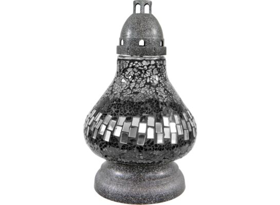 Znicz witraż Mini Karafka 33 cm czarny Ilumini