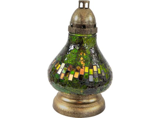 Znicz witraż Mini Karafka 33 cm zielony Ilumini