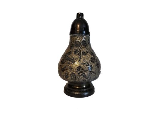 Znicz witraż Mini Karafa 33 cm złoto-czarny Ilumini