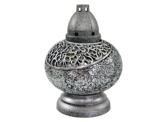 Znicz witraż Mini Waza SZKM7 29 cm srebrny Ilumini