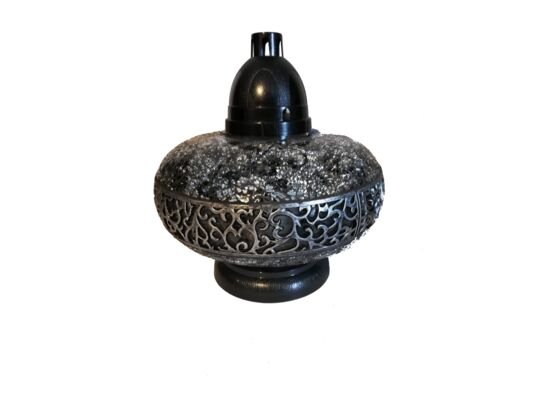 Znicz Witraż Ufo 28 cm srebrny Ilumini