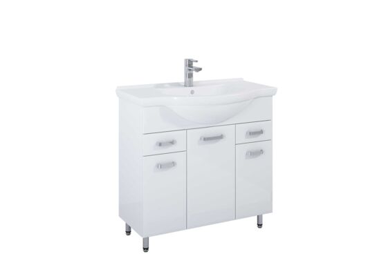 Szafka Amigo Rio 85 3D 2S (L+P) White HG NN Elita