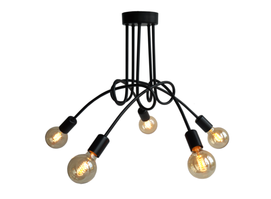 Lampa wisząca Spin 5 czarna