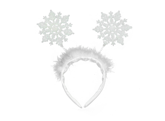 Opaska śnieżynki 11 x 25 cm biały