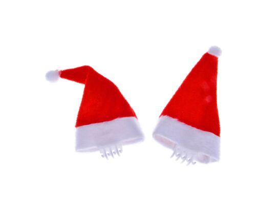 Mini czapeczki Mikołaja 10 x 12 cm 2 sztuki