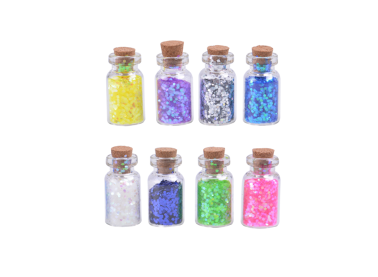 Fiolki z elementami do dekoracji zrób to sam mix