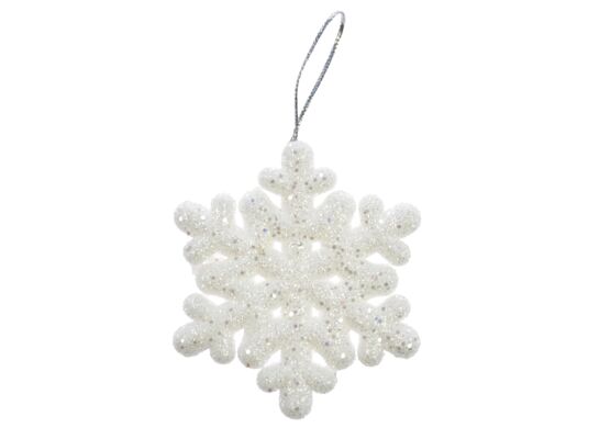 Zestaw lśniących śnieżynek 7 cm