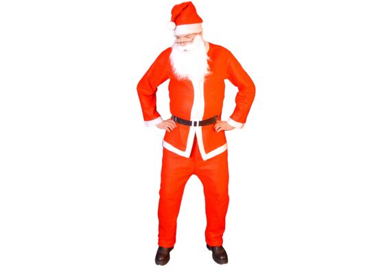 Strój Mikołaja - kurtka, czapka, broda, spodnie