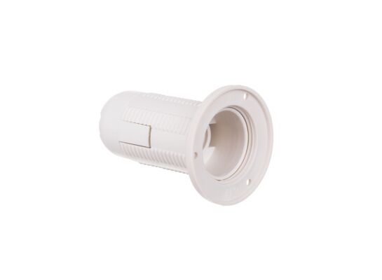 Oprawka E27 biała z kołnierzem Duwi