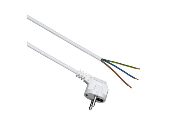Przyłącze z wtyczką białe 3 x 1,0 mm² 5 m Duwi