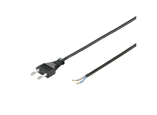 Przyłącze z wtyczką czarne 2,5 m Duwi