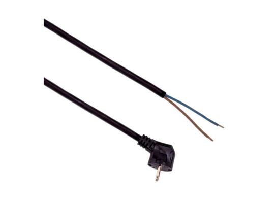 Przyłącze z wtyczką czarne 3 x 1,0 mm² 5 m Duwi