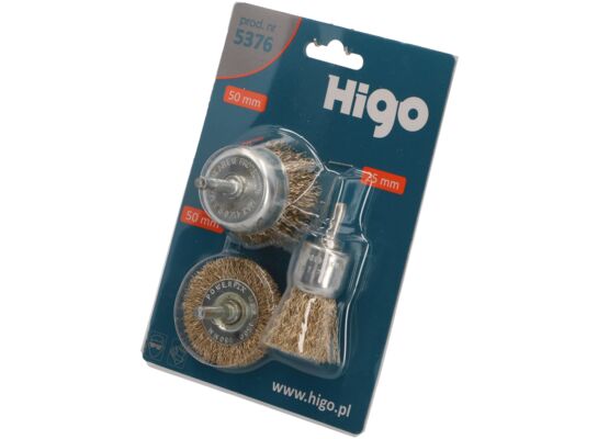 Zestaw szczotek na wiertarkę 3 sztuki HIGO