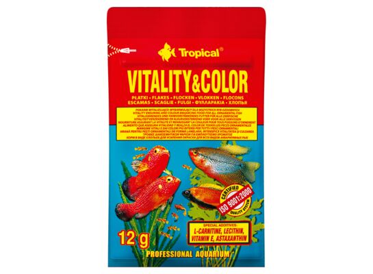 Pokarm dla ryb Vitality&Color płatek 12 g Tropical