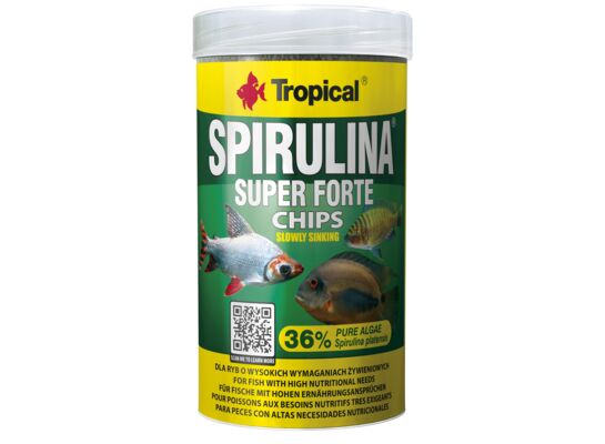 Pokarm dla ryb Super Spirulina Forte Chips 250 ml / 130 g Tropical