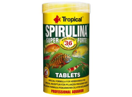 Tabletki wieloskładnikowe dla ryb Super Spirulina Forte Tablets 250 ml / 150 g, 340 sztuk Tropical