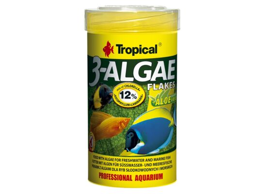 Pokarm dla ryb z algami 3-Algae Flaes 100 ml / 20 g Tropical