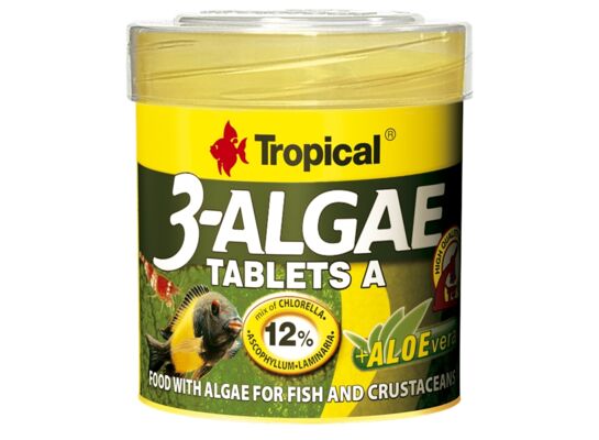 Pokarm dla ryb 3-Algae Tablets A 50 ml / 36 g, 80 sztuk Tropical