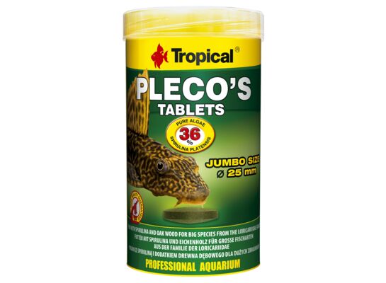 Pokarm dla dużych ryb Pleco's Tablets 250 ml / 135 g, 48 sztuk Tropical