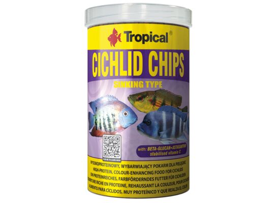 Karma dla ryb Cichlid Chips 1000 ml / 520 g Tropical