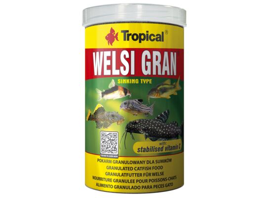 Pokarm dla ryb welsi Gran 1000 ml / 650 g Tropical