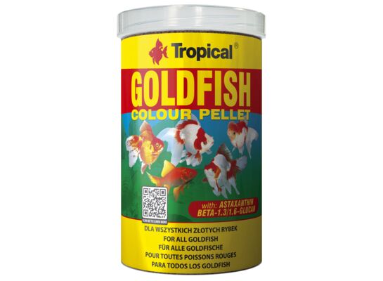 Pokarm dla złotych rybek goldFish Colour Pellet 1000 ml / 360 g Tropical