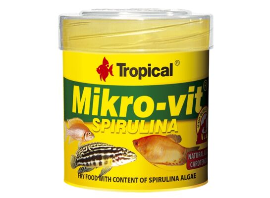 Pokarm podstawowy dla narybku Mikro-Vit Spirulina 50 ml / 32 g Tropical