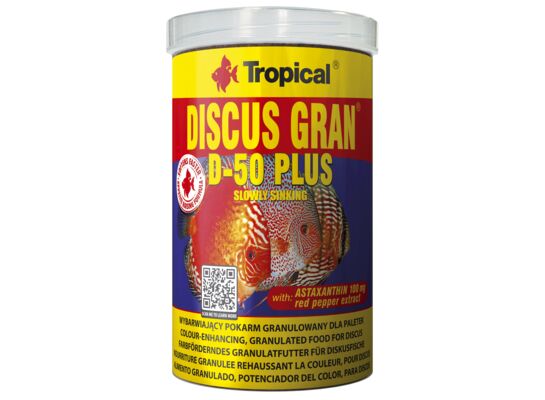 Pokarm dla ryb Discus Gran D-50 Plus płatek 1000 ml / 440 g Tropical