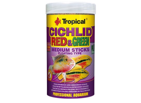 Pokarm dla ryb pływający Cichlid Red&Green Medium Sticks 250 ml / 90 g Tropical
