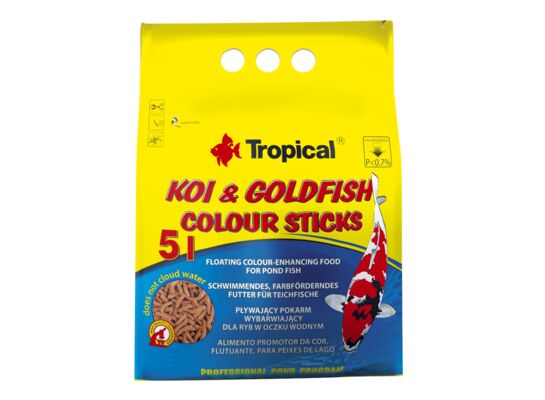 Pokarm dla ryb pływający koi&goldFish Colour Sticks 5 l / 400 g worek Tropical