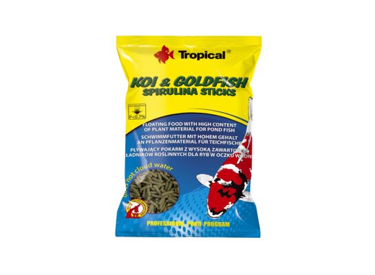 Pokarm dla ryb pływający koi&goldFish Spirulina Sticks Wor 1000 ml / 90 g Tropical