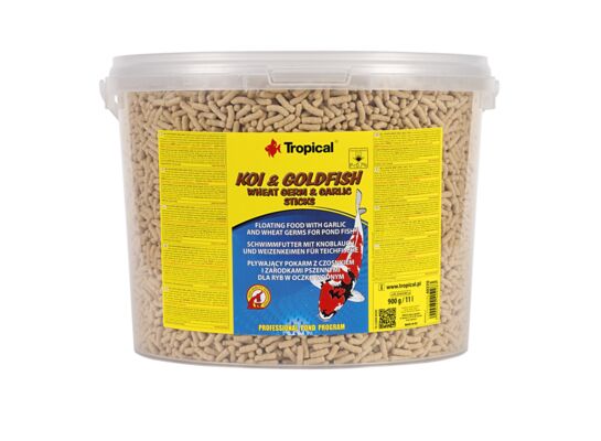 Pokarm dla ryb pływający koi&goldFish wheat germ&garlic Sticks 11 l / 900 g Tropical