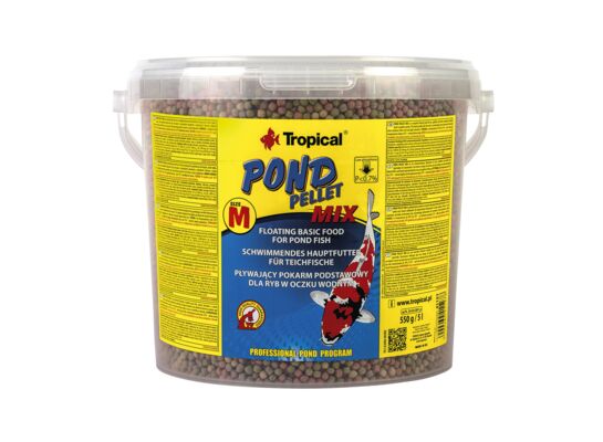 Pokarm dla ryb pływający pond Pellet mix size M 5 l / 550 g Tropical