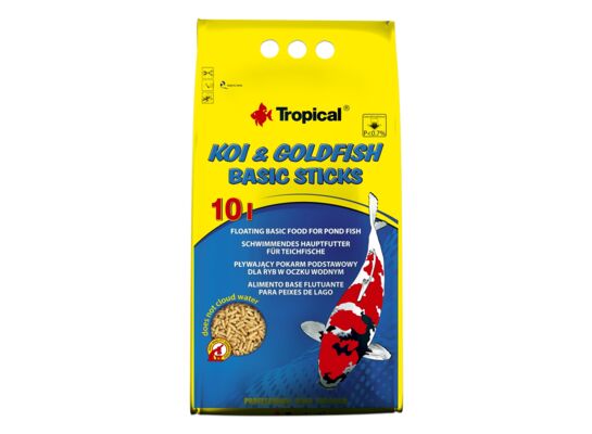 Pokarm dla ryb pływający koi&goldFish basic Sticks 10 l / 800 g worek Tropical