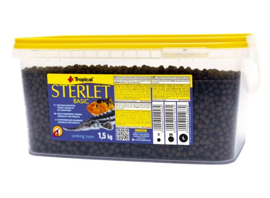 Pokarm dla jesiotrów sterlet basic "S" 3 l / 1,5 kg Tropical