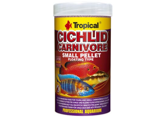 Pokarm dla ryb pływający Cichlid Carnivore Small Pellet 250 ml / 90 g Tropical