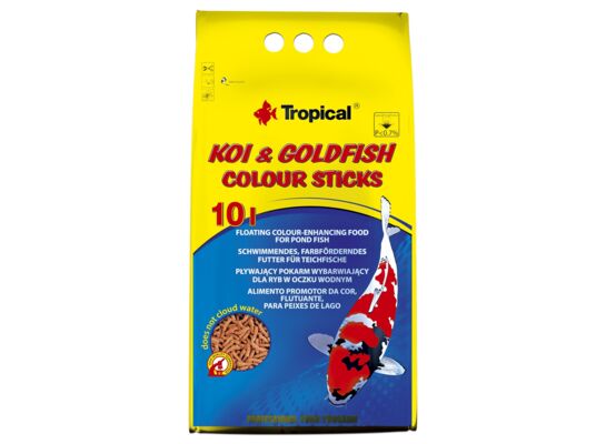 Pokarm dla ryb pływający koi&goldFish Colour Sticks 10 l / 800 g worek Tropical