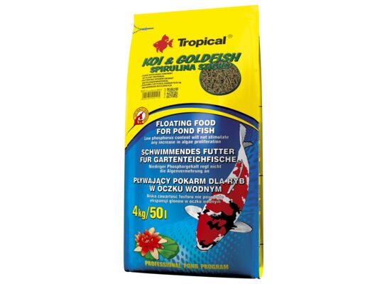 Pokarm dla ryb pływający KOI&GOLDFISH SPIRULINA STICKS 4 kg Tropical