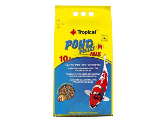Pokarm dla ryb pływający pond Pellet mix size M 10 l / 1100 g worek Tropical